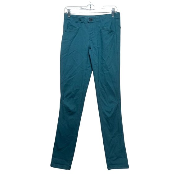 Patagonia Escala Rock Pants Women 4 Green Gorpcore Slim Mid Rise Stretch Outdoor - Picture 2 of 16